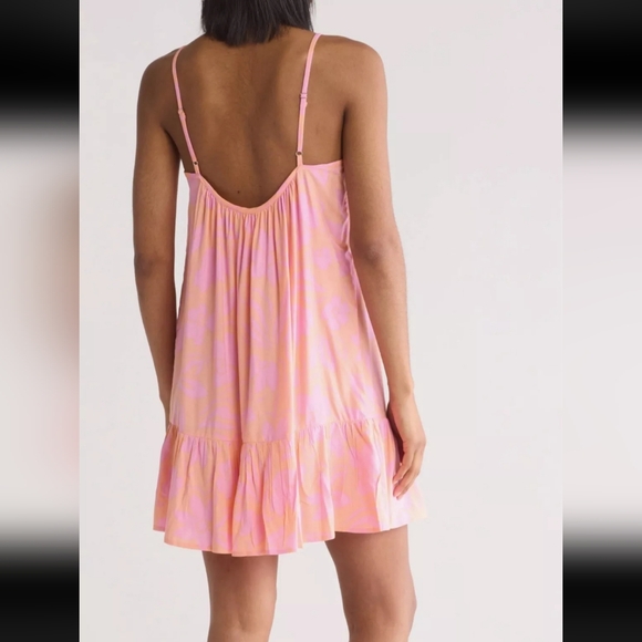 Billabong Sunny Daze Pink Floral Print Mini Dress Size XS - Picture 2 of 9